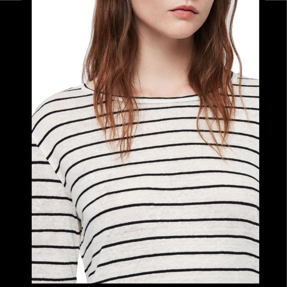 NWT! All Saints Esme Breton Stripe Long Sleeve Tee Small - Picture 3 of 5
